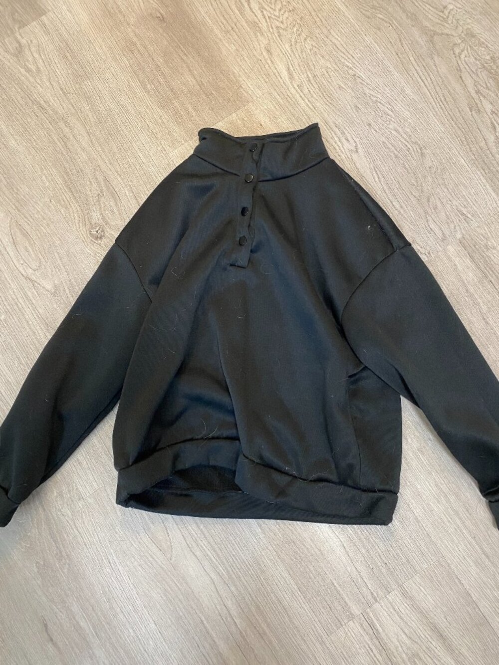 Black Cowl Neck Sweatshirt